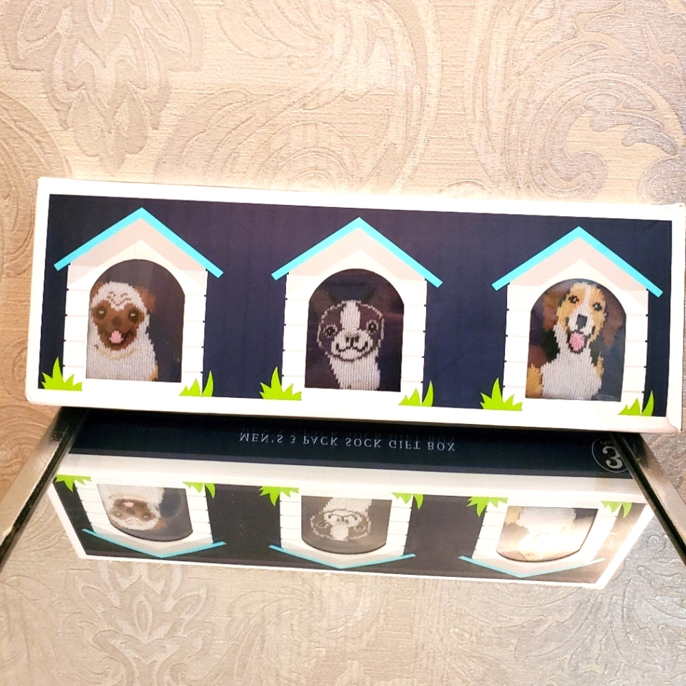 5/$25🐶dog & rose 3pk sock gift box 🎁